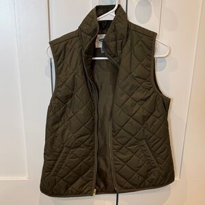 Old Navy Dark Green Quilted Vest